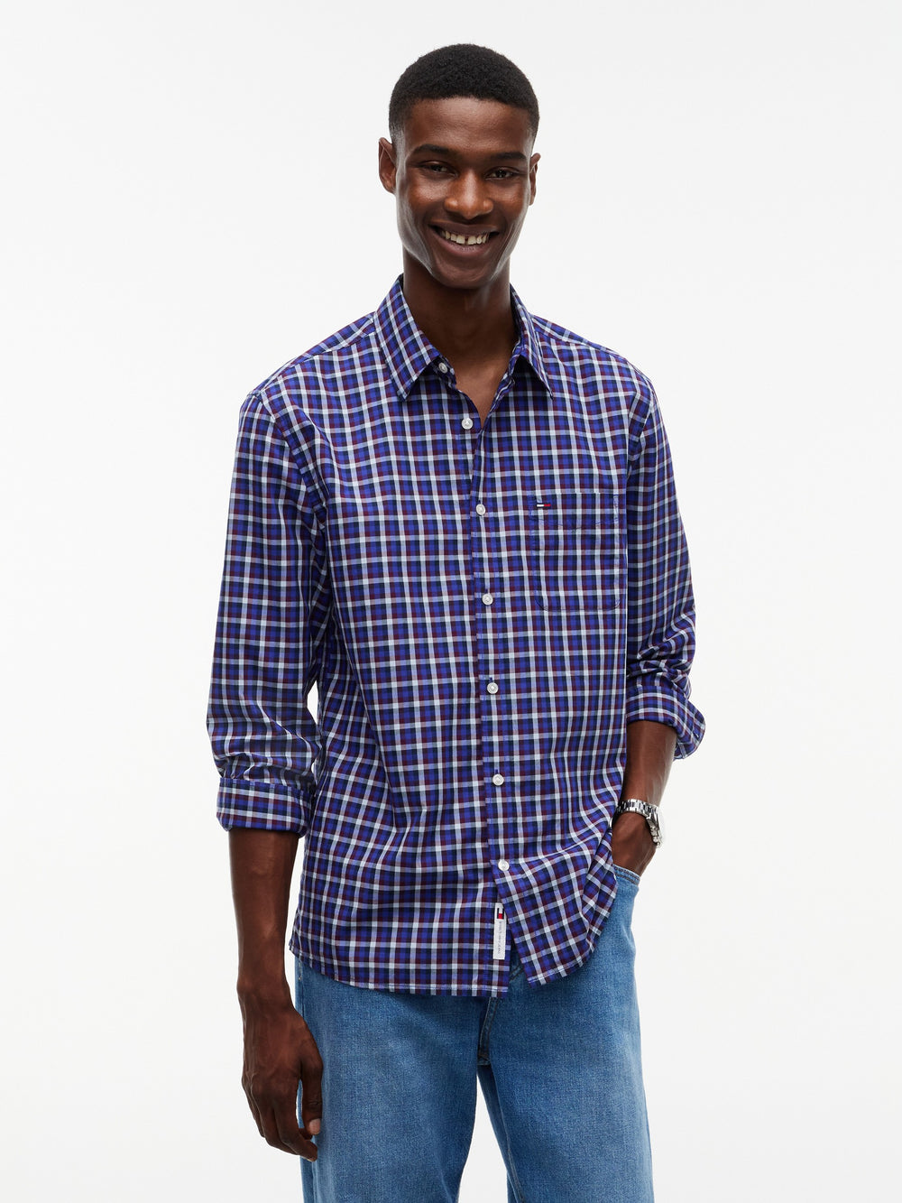 Regular Fit Check Poplin Shirt