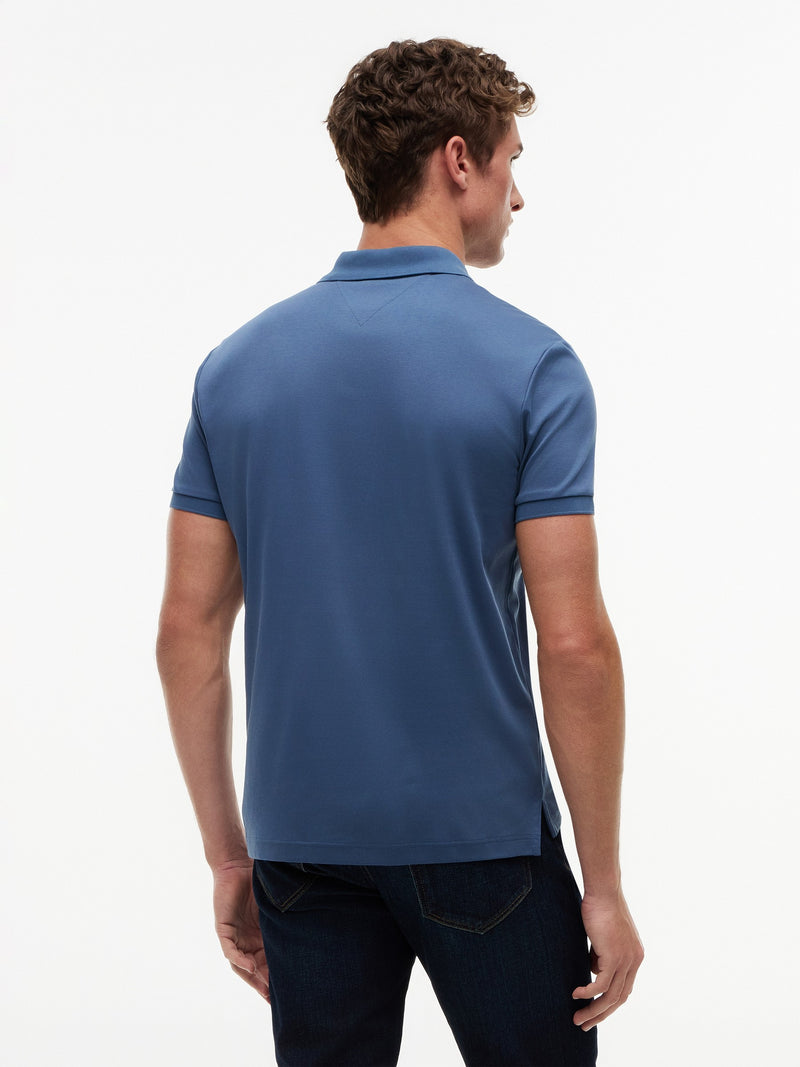 Regular Fit Solid Liquid Cotton Polo