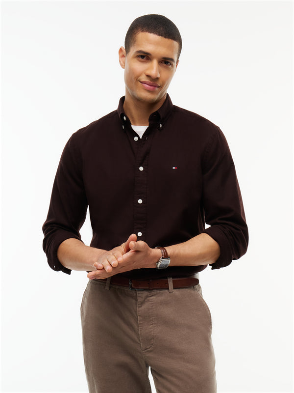 Regular Fit Solid Flannel Shirt