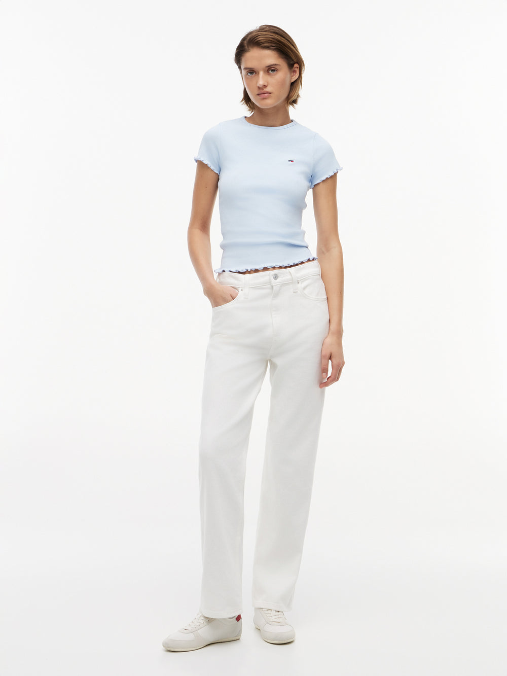 High Rise Fashion Stretch Slim Straight Jeans