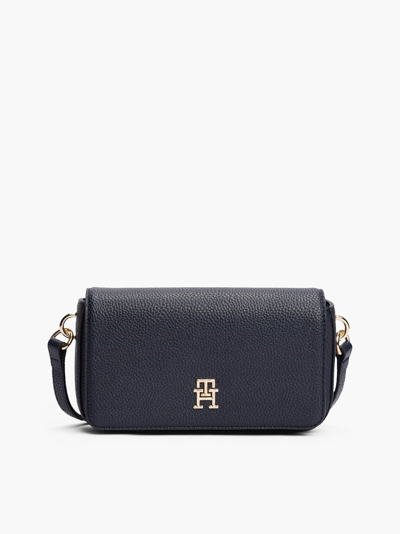 Solid Pu Crossbody Bag