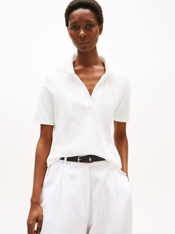 Solid Regular Fit Half Sleeve Pique Polo