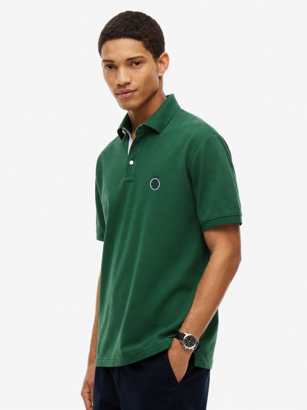 Relaxed Solid Pique Polo