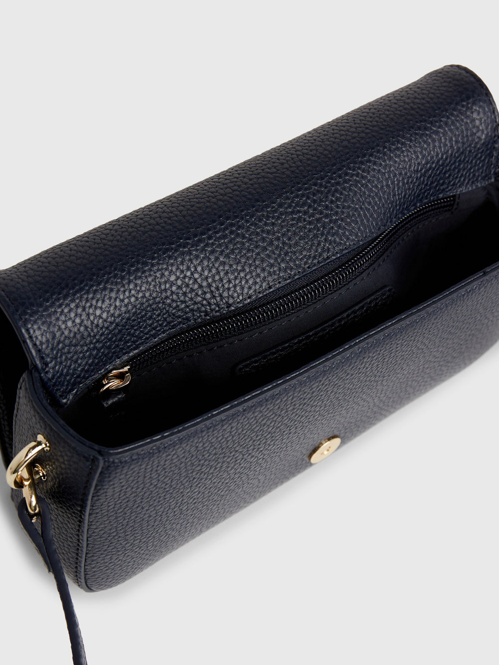 Solid Pu Crossbody Bag
