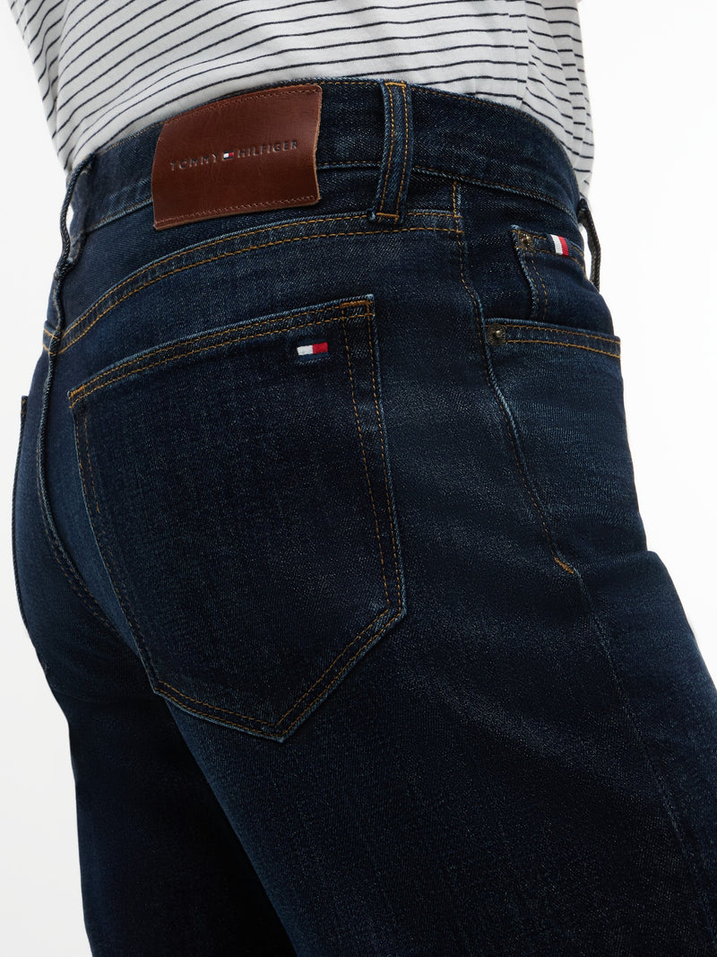 Men Denton Slim Straight Dark Wash Jeans