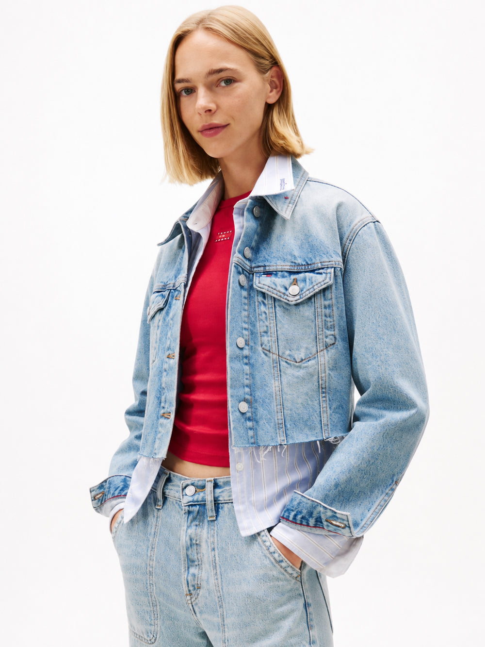 Cropped Fit Denim Jacket