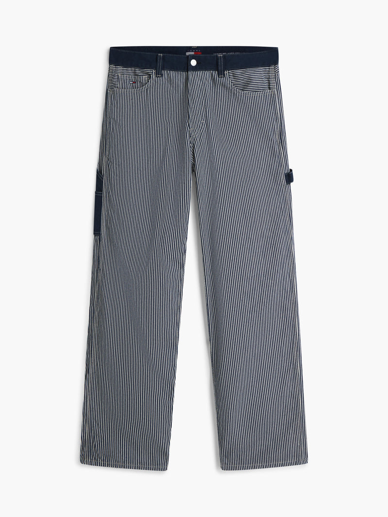 Men Jaimie Loose Centre Button Fly Mid Wash Jeans