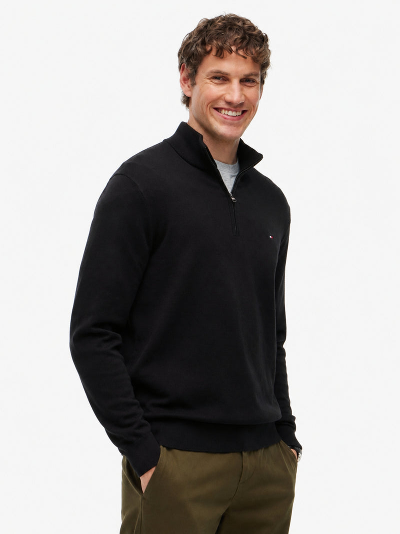 Quarter Zip Mock Neck Sweater
