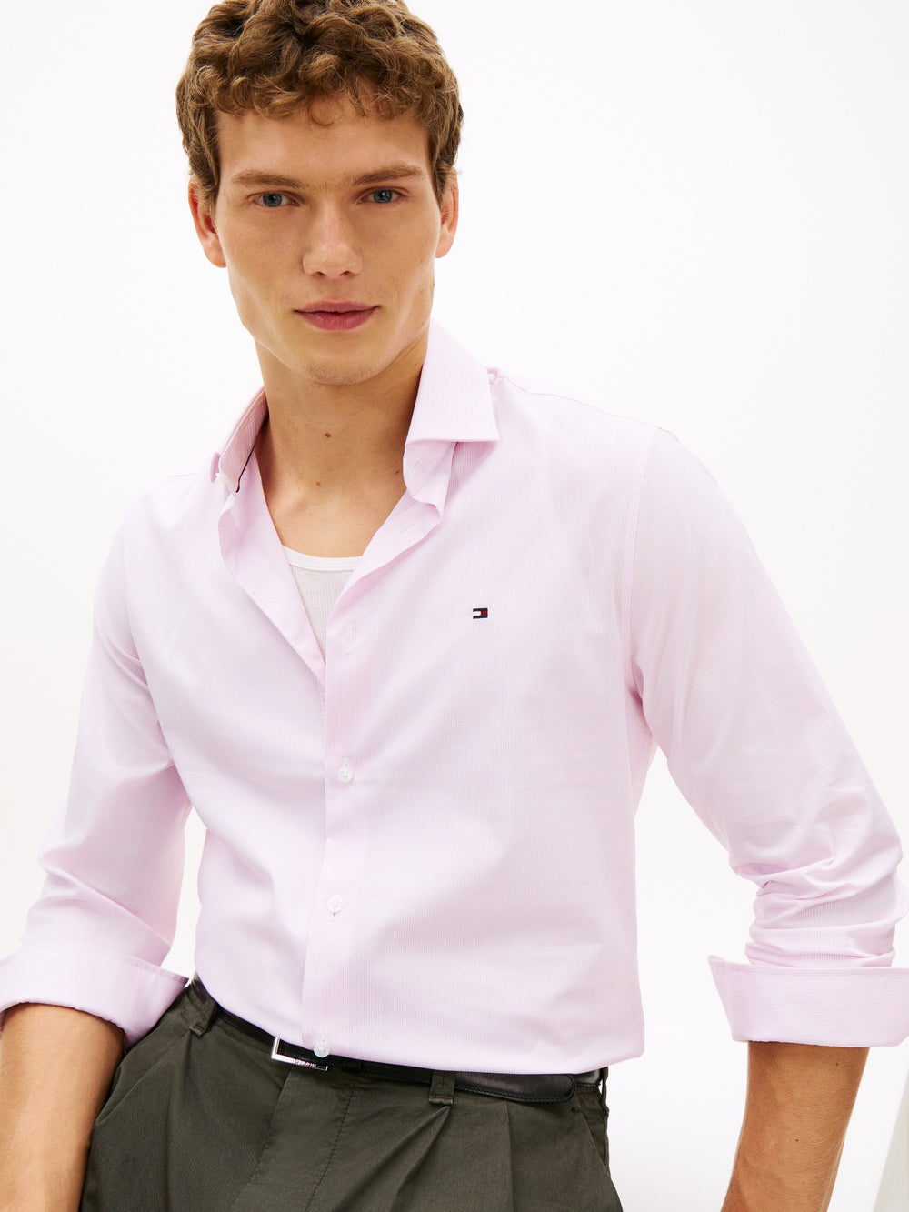 Slim Fit Stripe Poplin Shirt