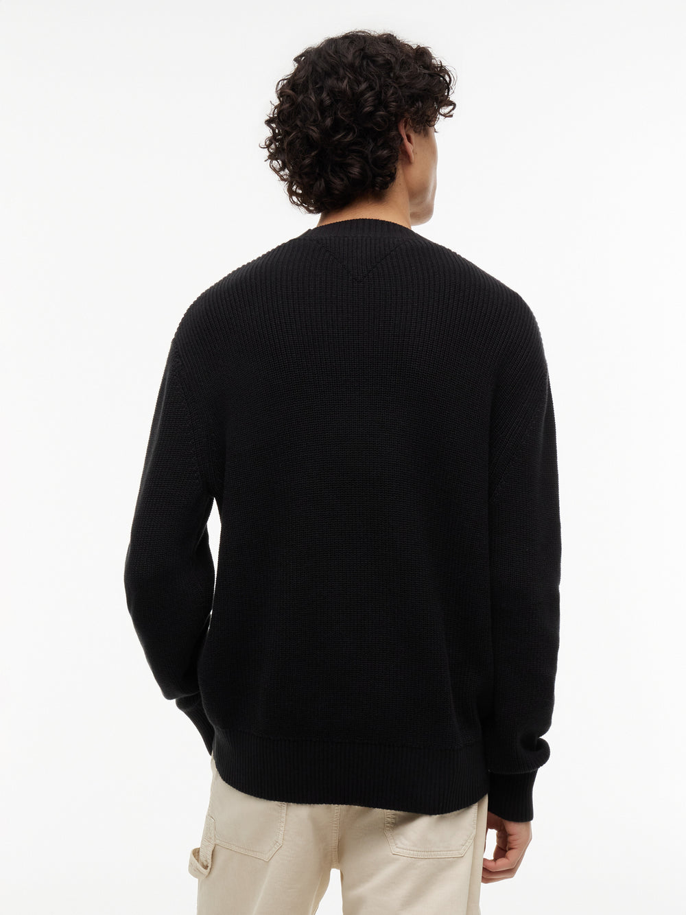 Regular Fit Badge Loose Knit Pullover