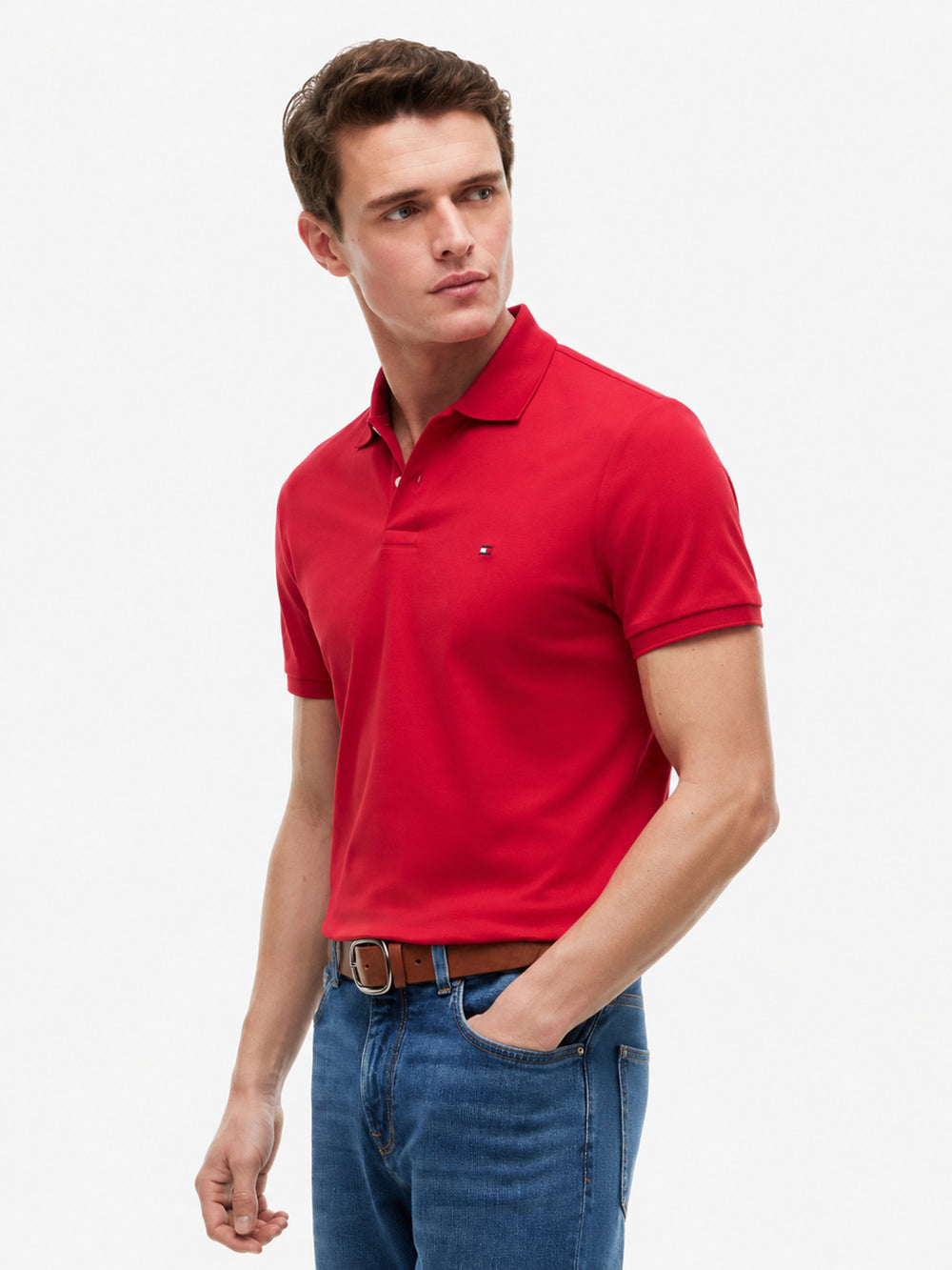 Regular Fit Solid Liquid Cotton Polo