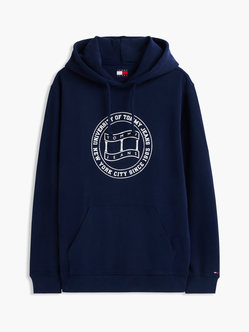 Regular Fit Diagonal Terry Hooded Sweatshirt