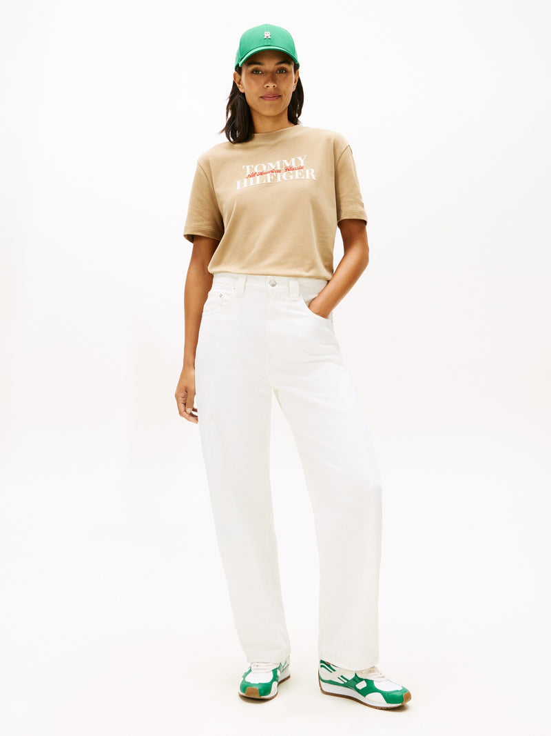 Solid Relaxed Fit Half Sleeve Cotton Jersey T-Shirt