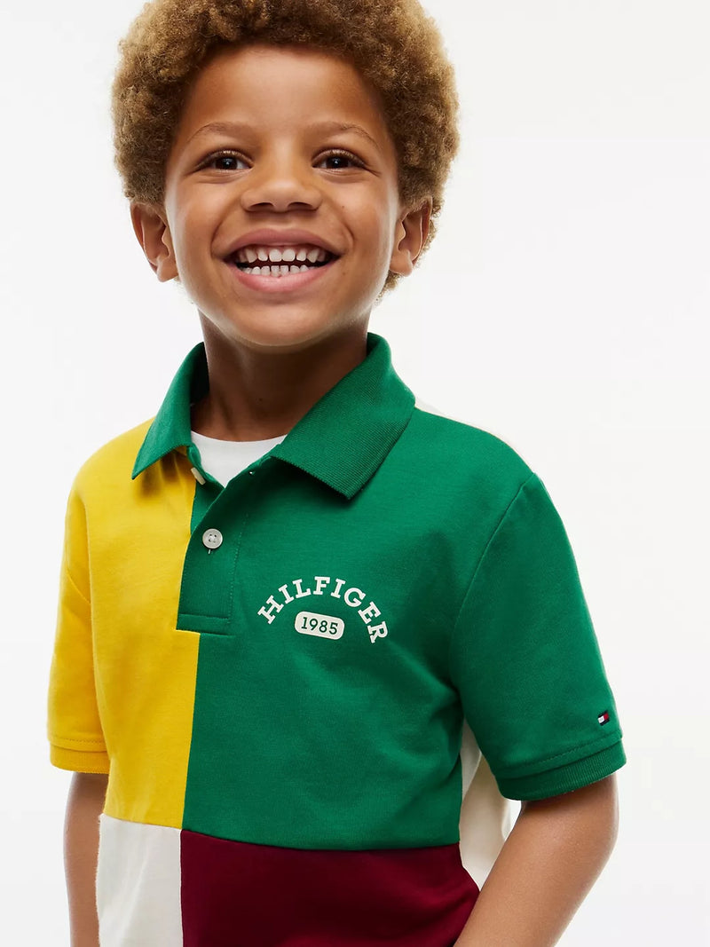 Kids Color Block Polo