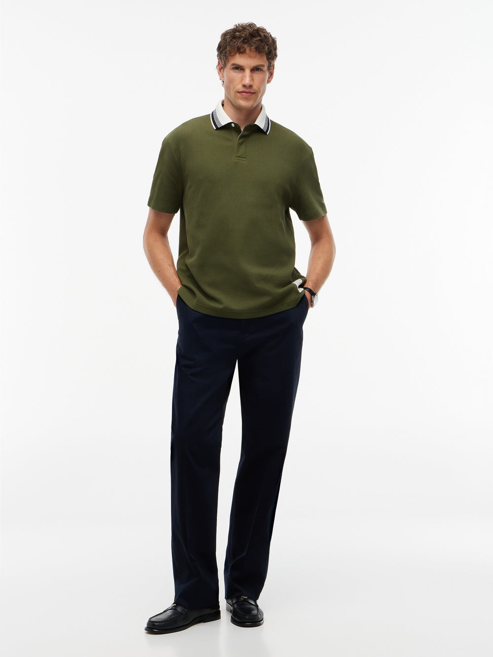 Regular Fit Textured Polo