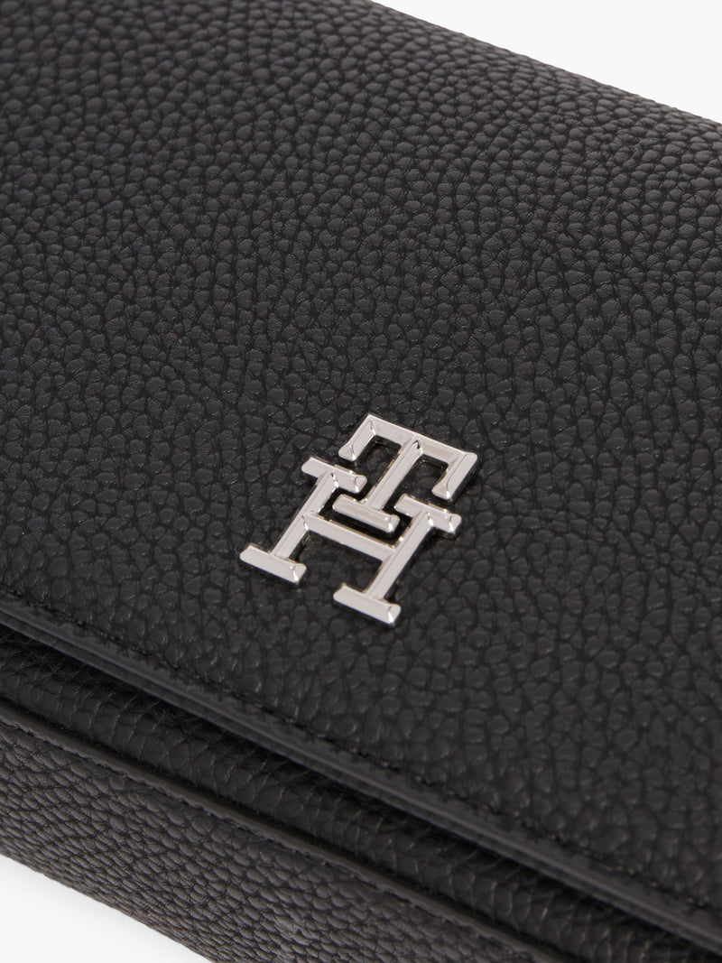 Solid Pu Crossbody Bag