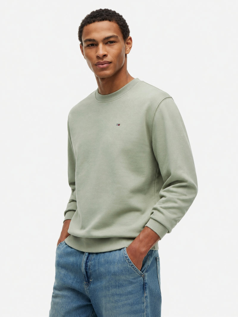 Regular Fit Brushed Fleece Crew Neck Sweatshirt