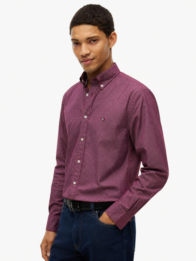 Regular Fit Print Poplin Shirt