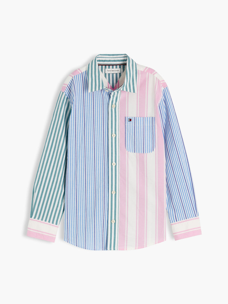 Kids Stretch Color Block Shirt