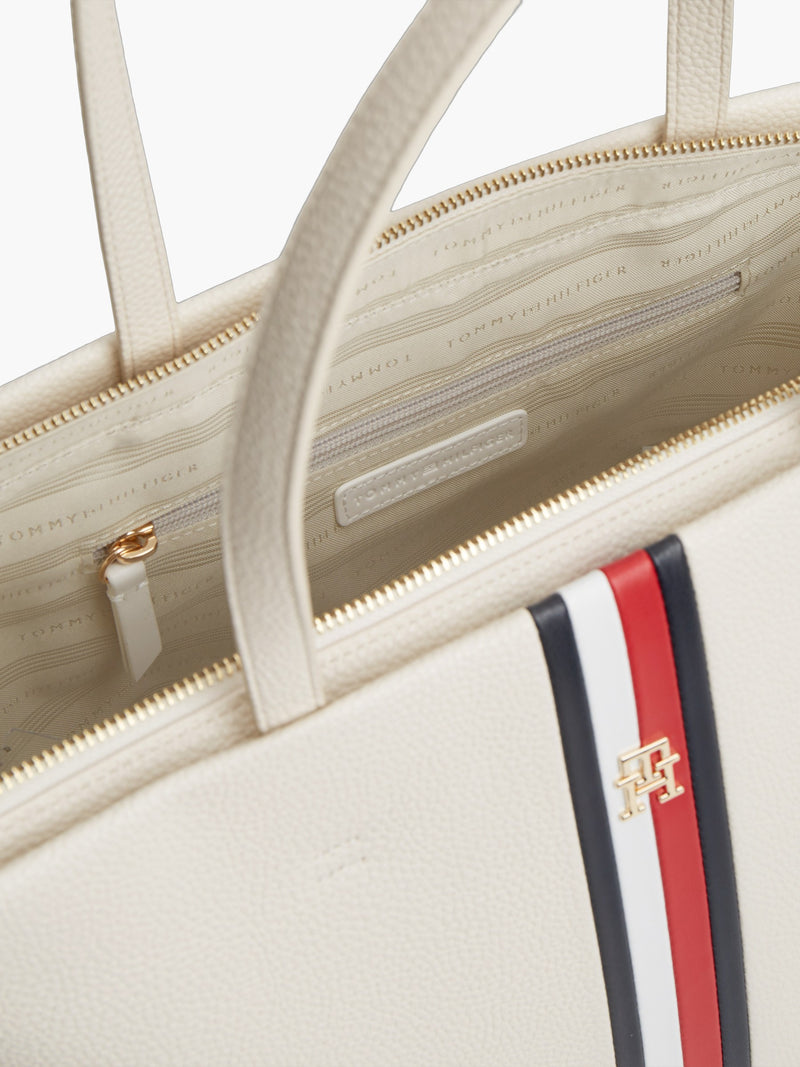 Stripes Pu Trapeze Bag