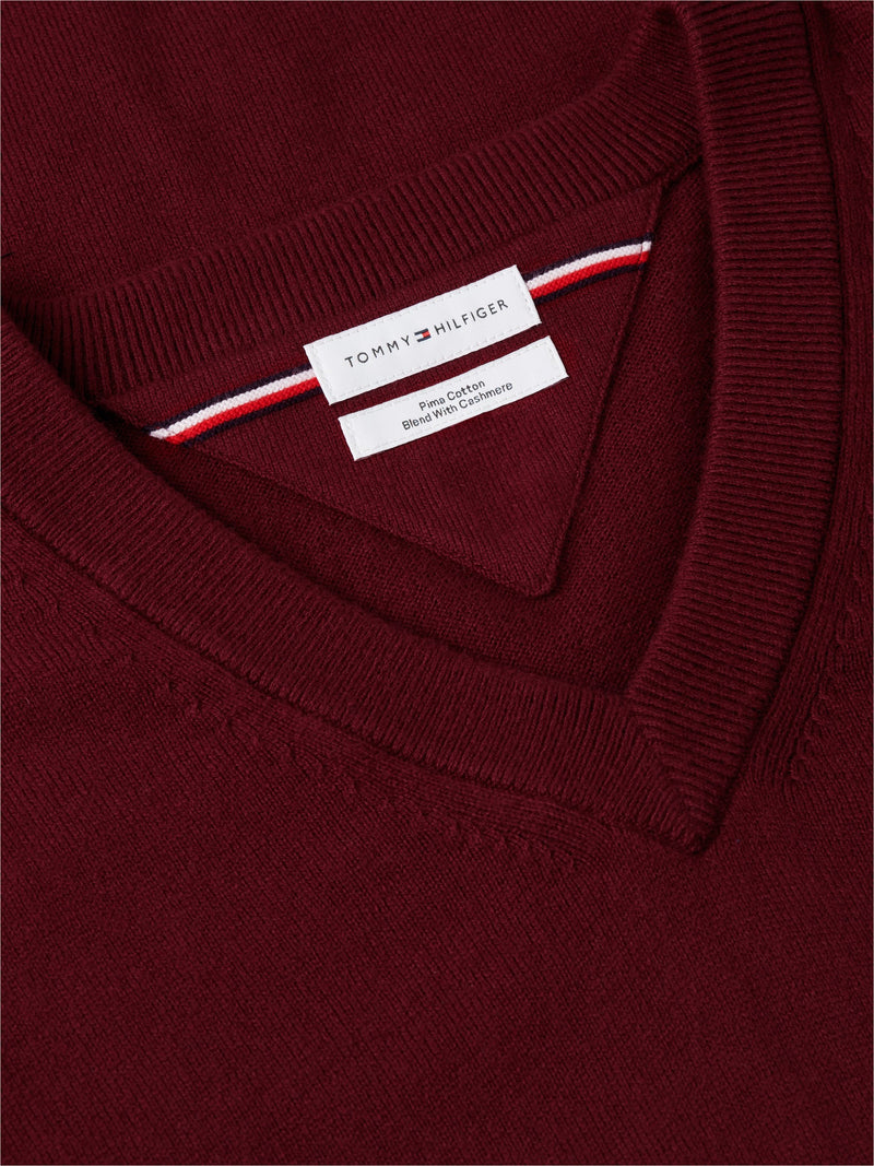V Neck Cotton Cashmere Sweater