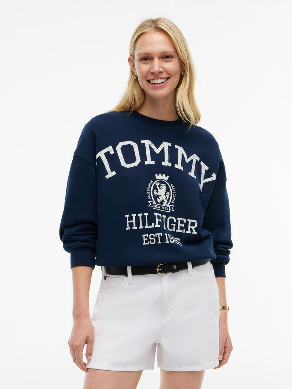 Relaxed Fit Terry Pullover