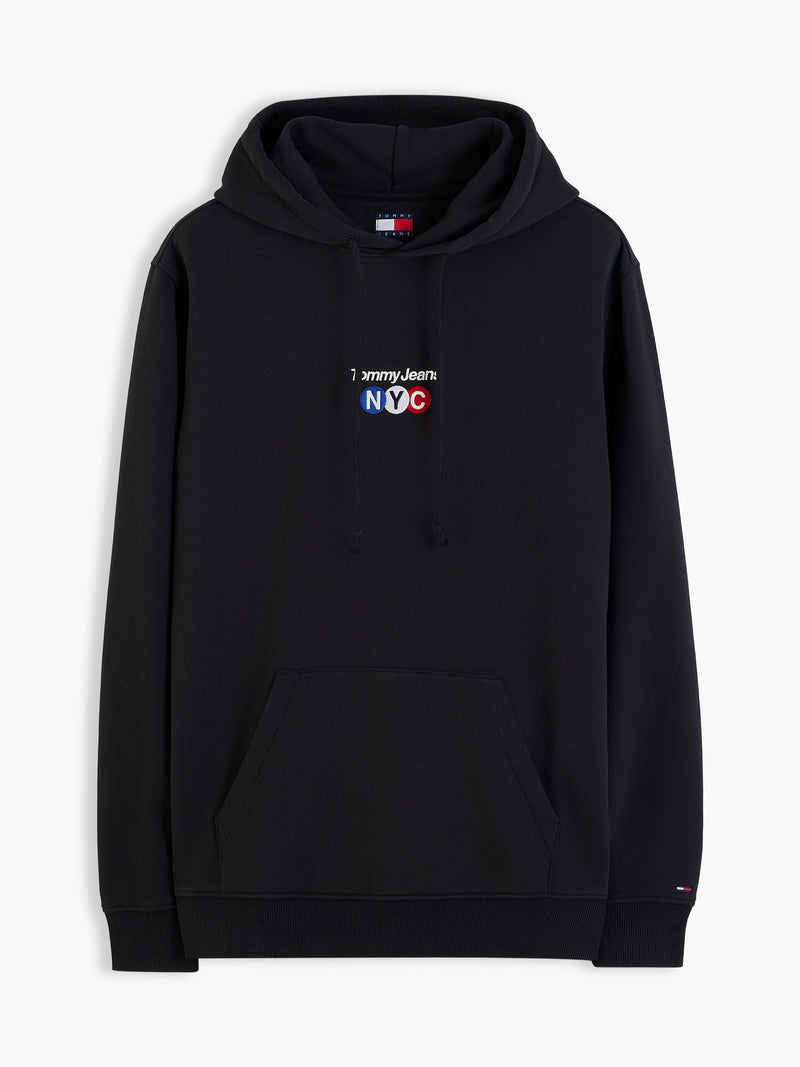 Regular Fit Diagonal Terry Hooded Sweatshirt