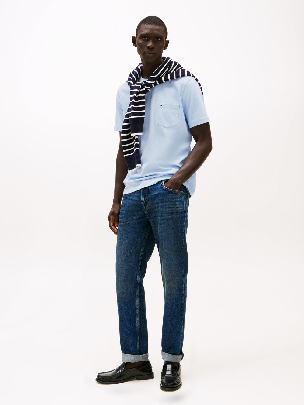 Regular Fit Solid Pocket Tshirt