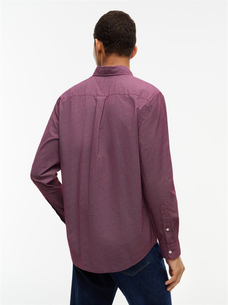 Regular Fit Print Poplin Shirt
