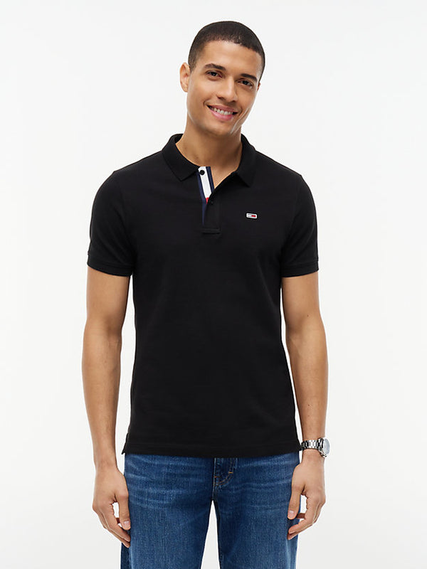 Slim Fit Contrast Placket Polo