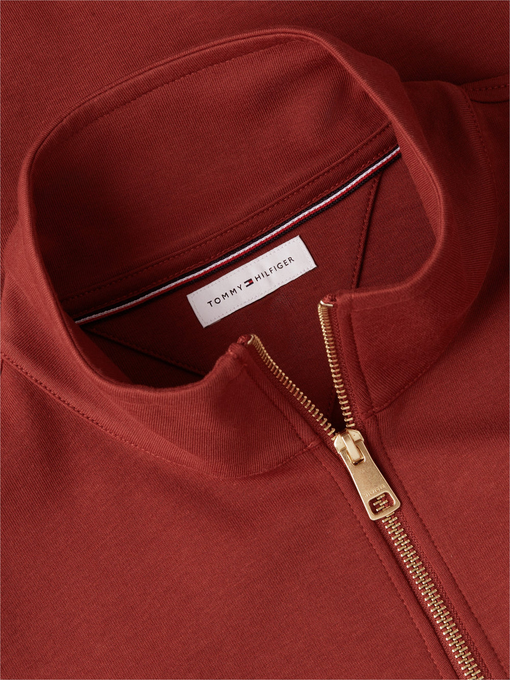 Regular Fit Quarter Zip Interlock Sweatshirt