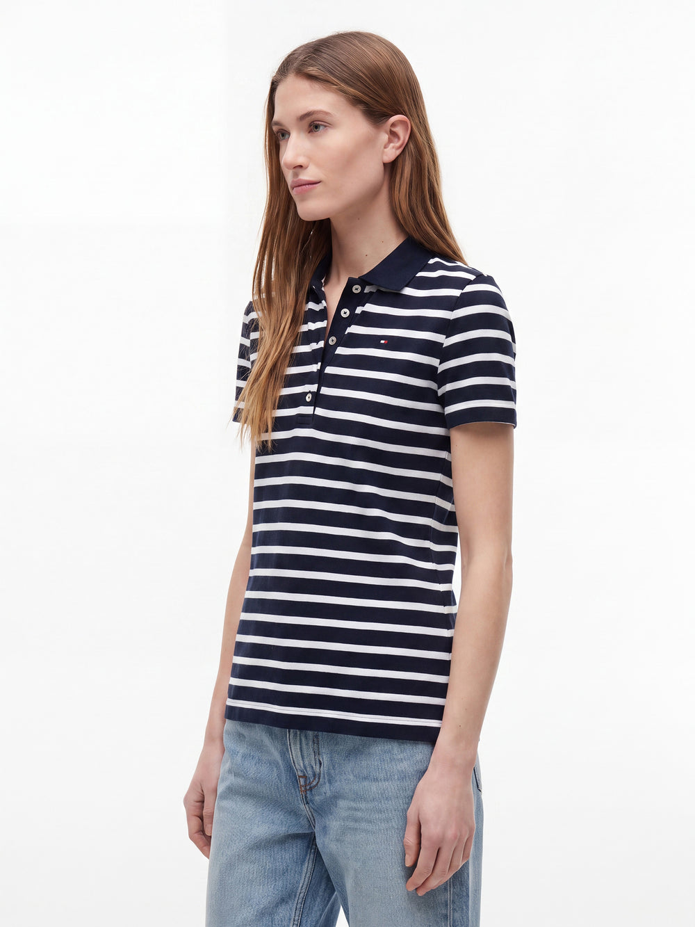 Stripe Regular Fit Half Sleeve Pique Polo