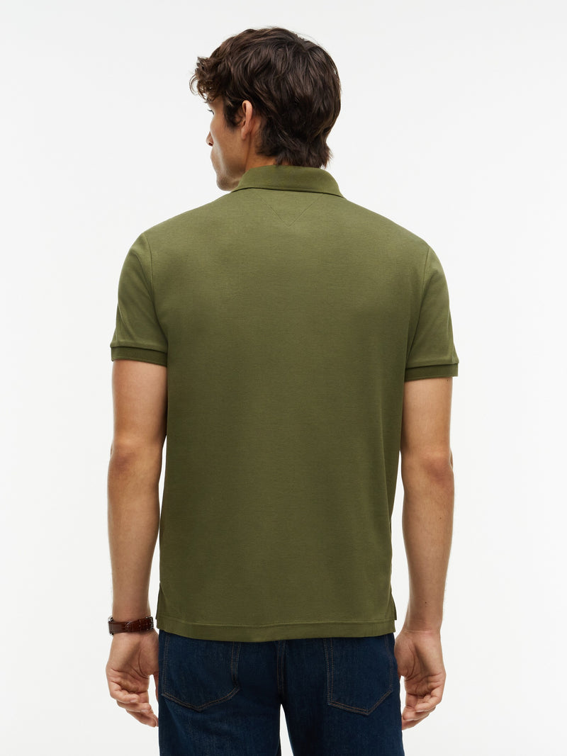 Regular Fit Solid Liquid Cotton Polo