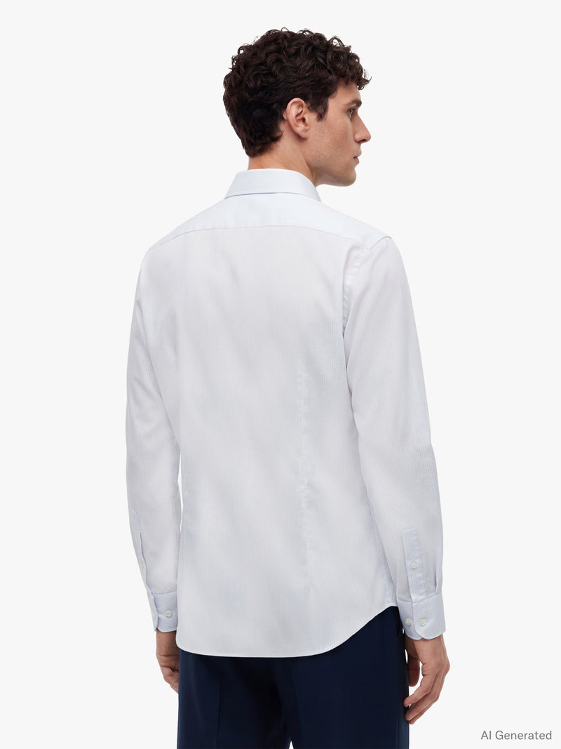 Slim Fit Print Poplin Shirt