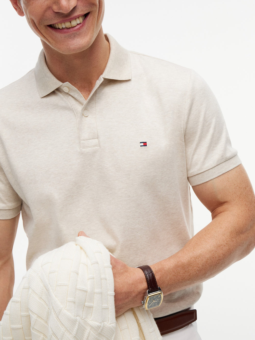 Regular Fit Solid Liquid Cotton Polo