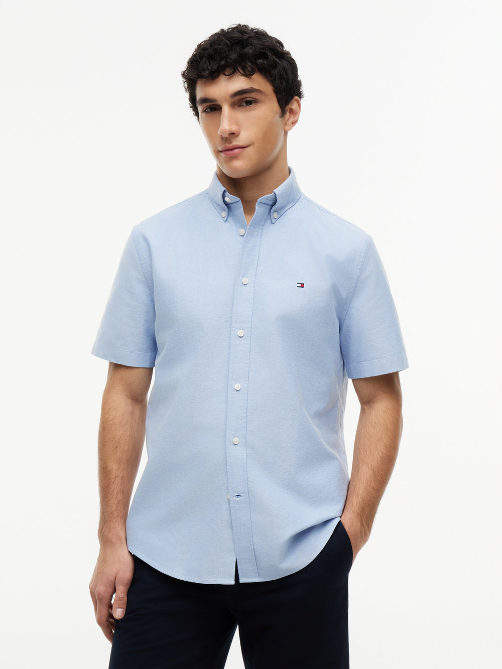 Regular Fit Solid Oxford Shirt