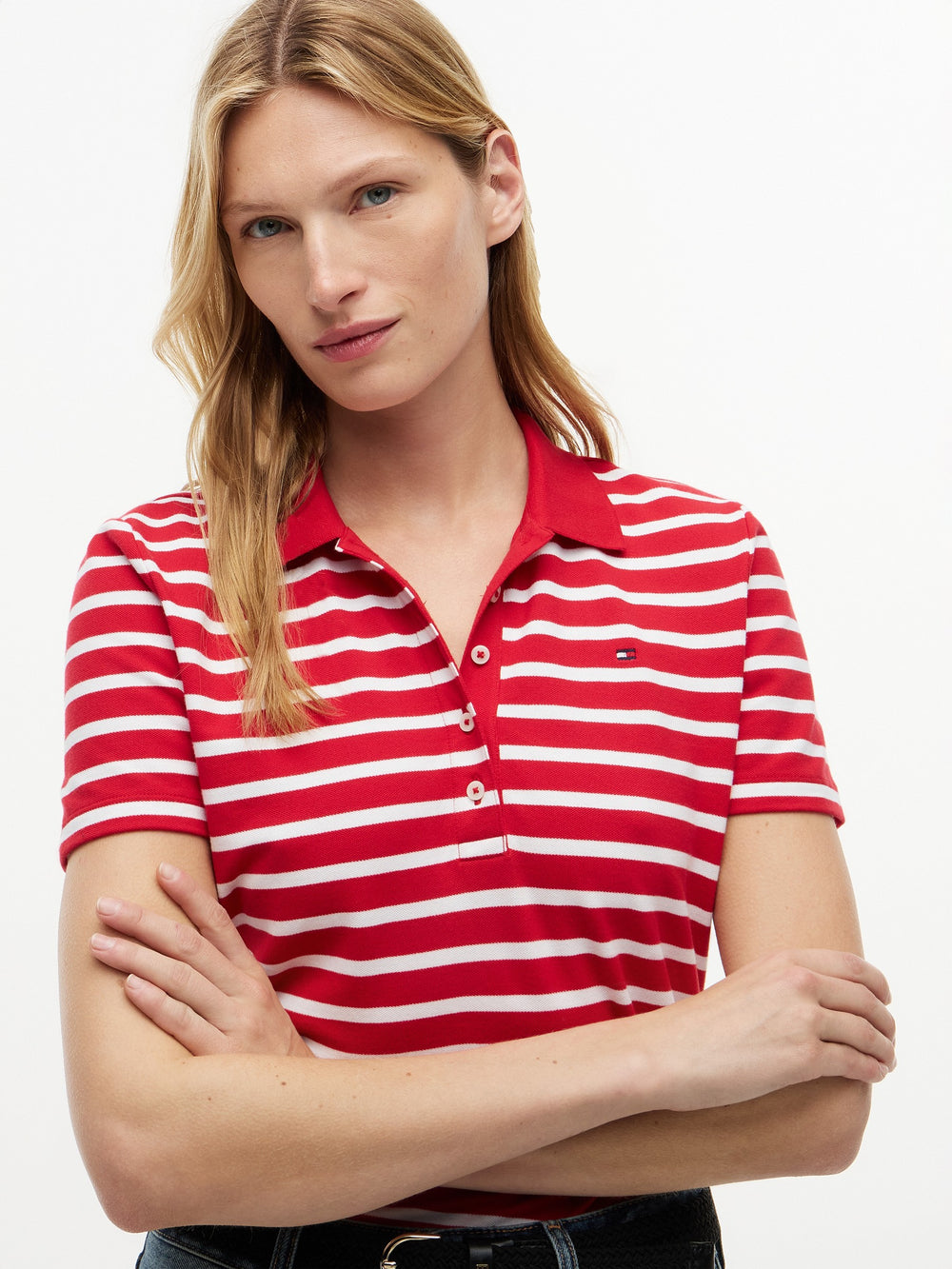 Stripe Regular Fit Half Sleeve Pique Polo
