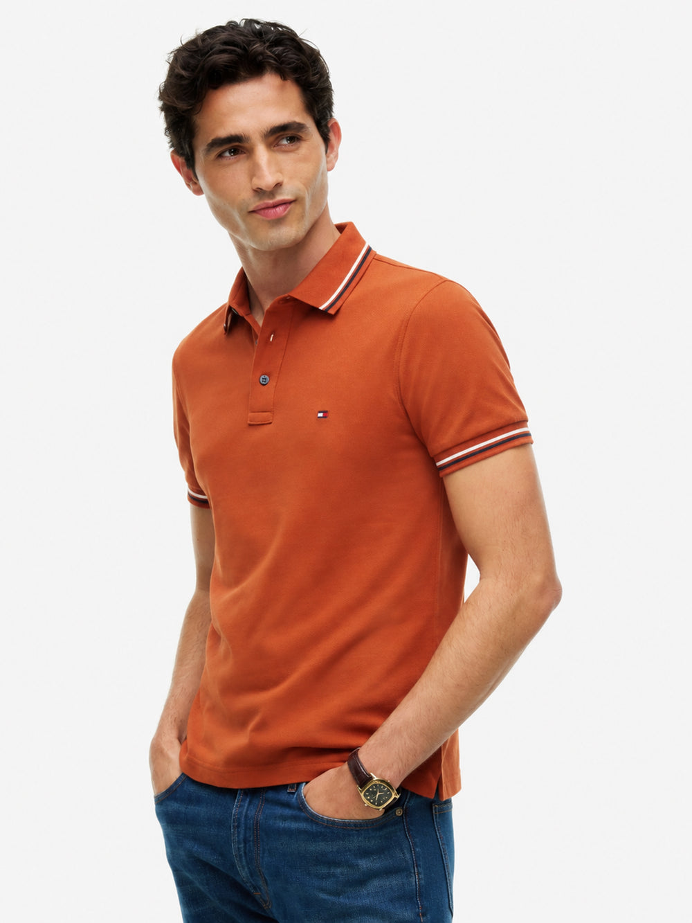 Slim Fit Collar Tipped Polo