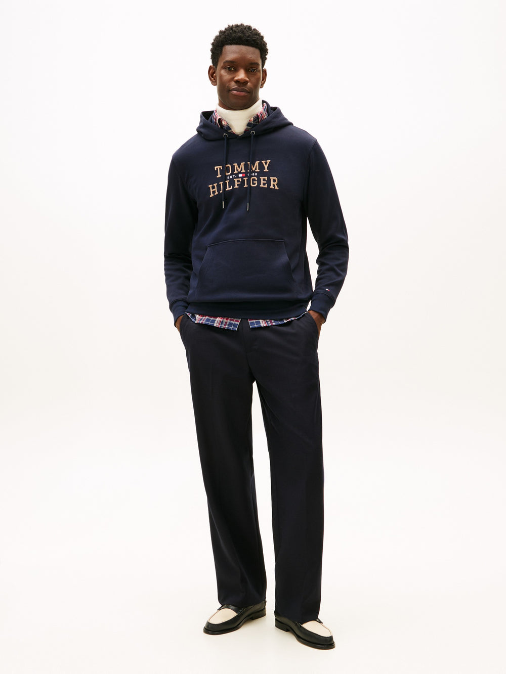 Regular Fit Embroidered Interlock Hoodie