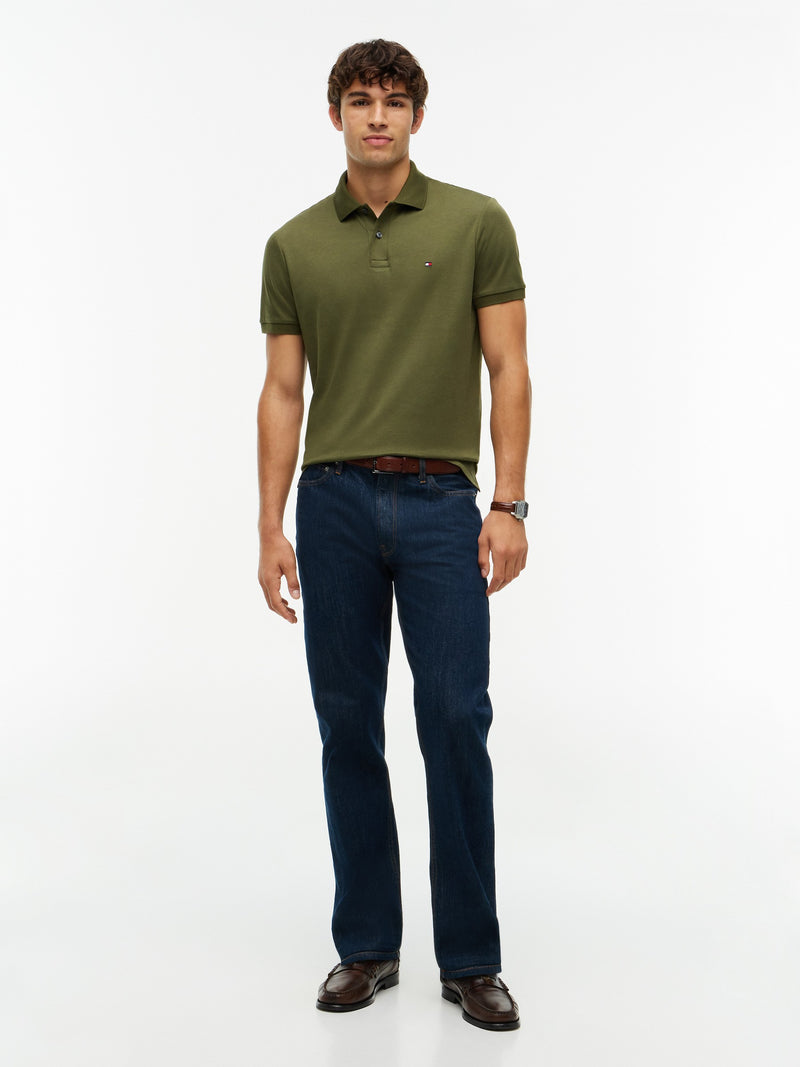 Regular Fit Solid Liquid Cotton Polo
