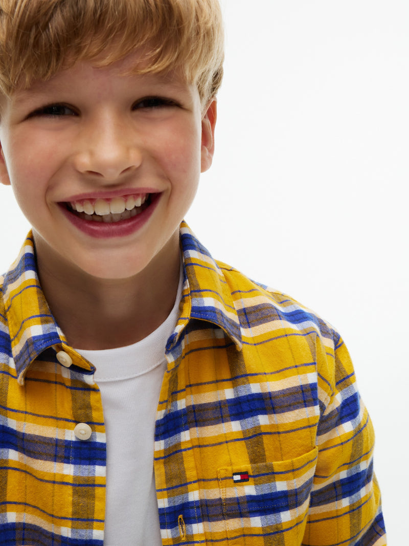 Kids Stretch Check Shirt