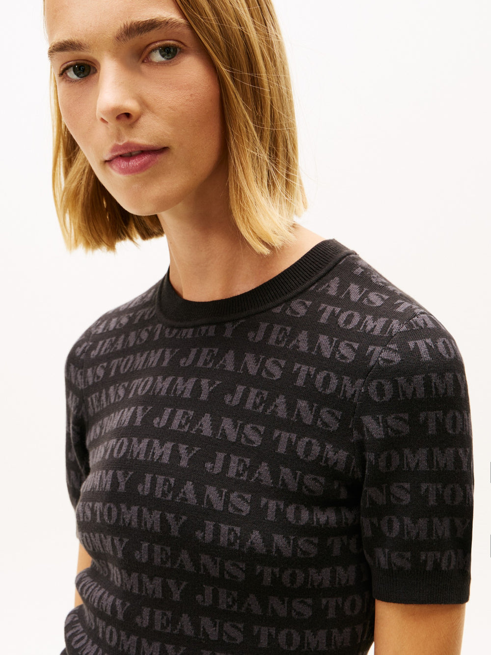 Short Sleeve Aop Sweater Bodycon Dress