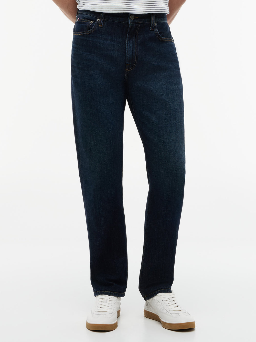 Men Denton Slim Straight Dark Wash Jeans