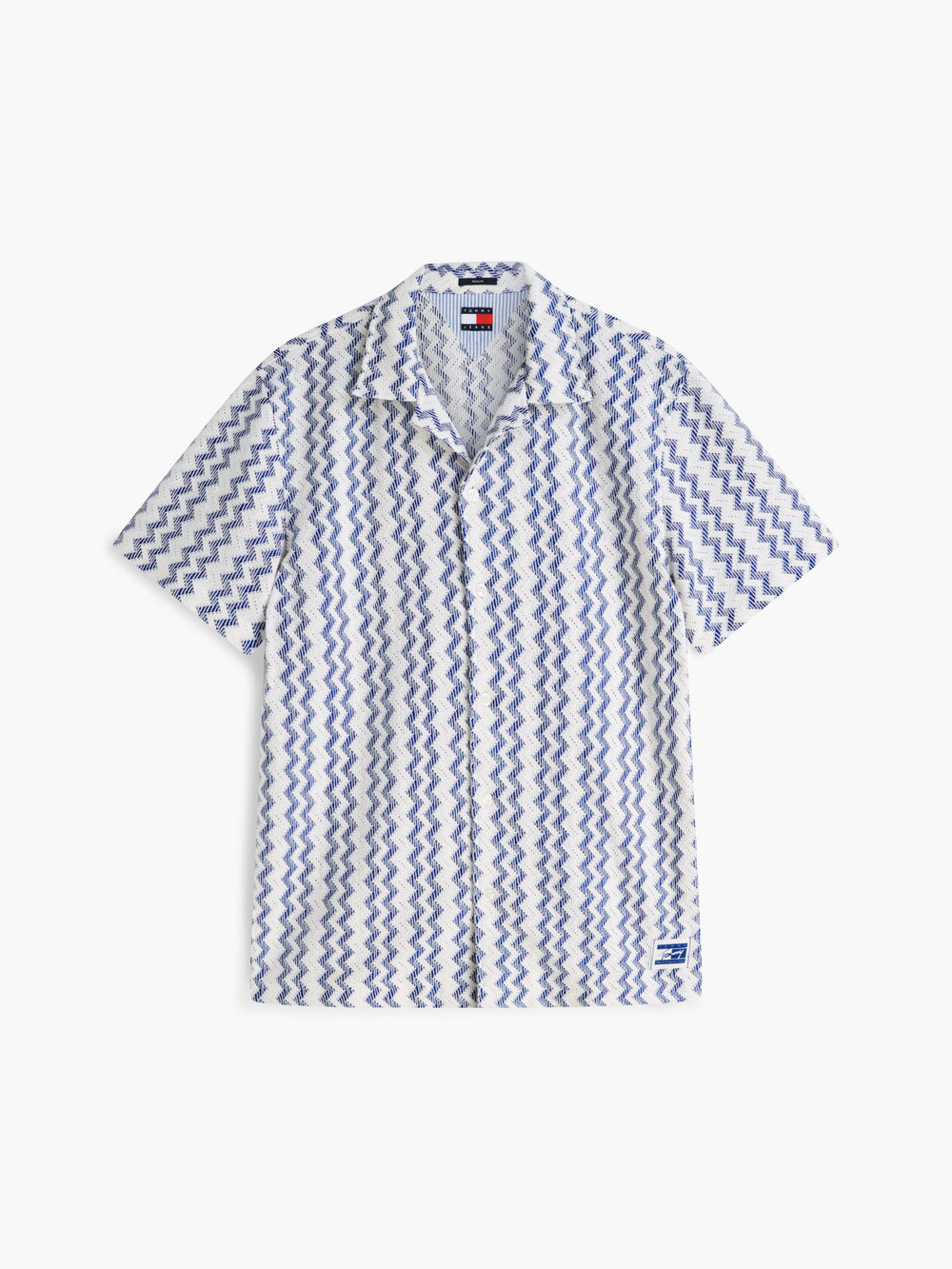 Regular Fit Stripe Crochet Shirt