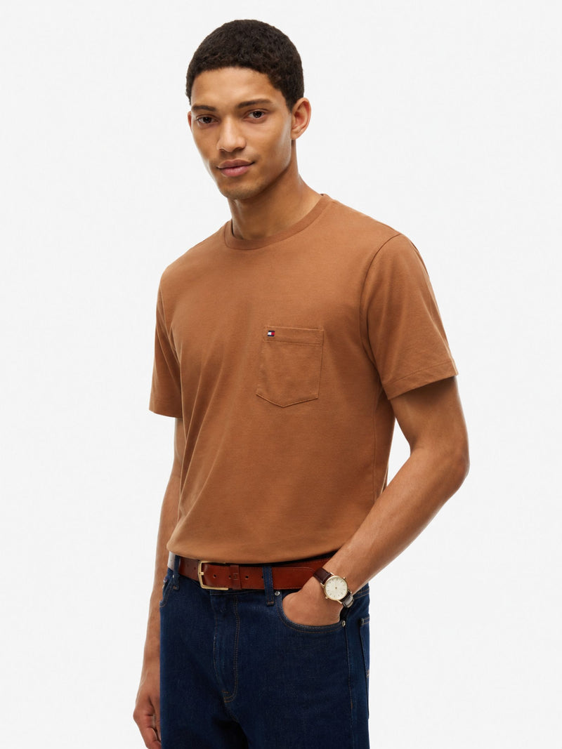 Regular Fit Solid Pocket Tshirt