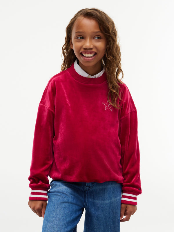 Kids Relaxed Velour Sweatshirt