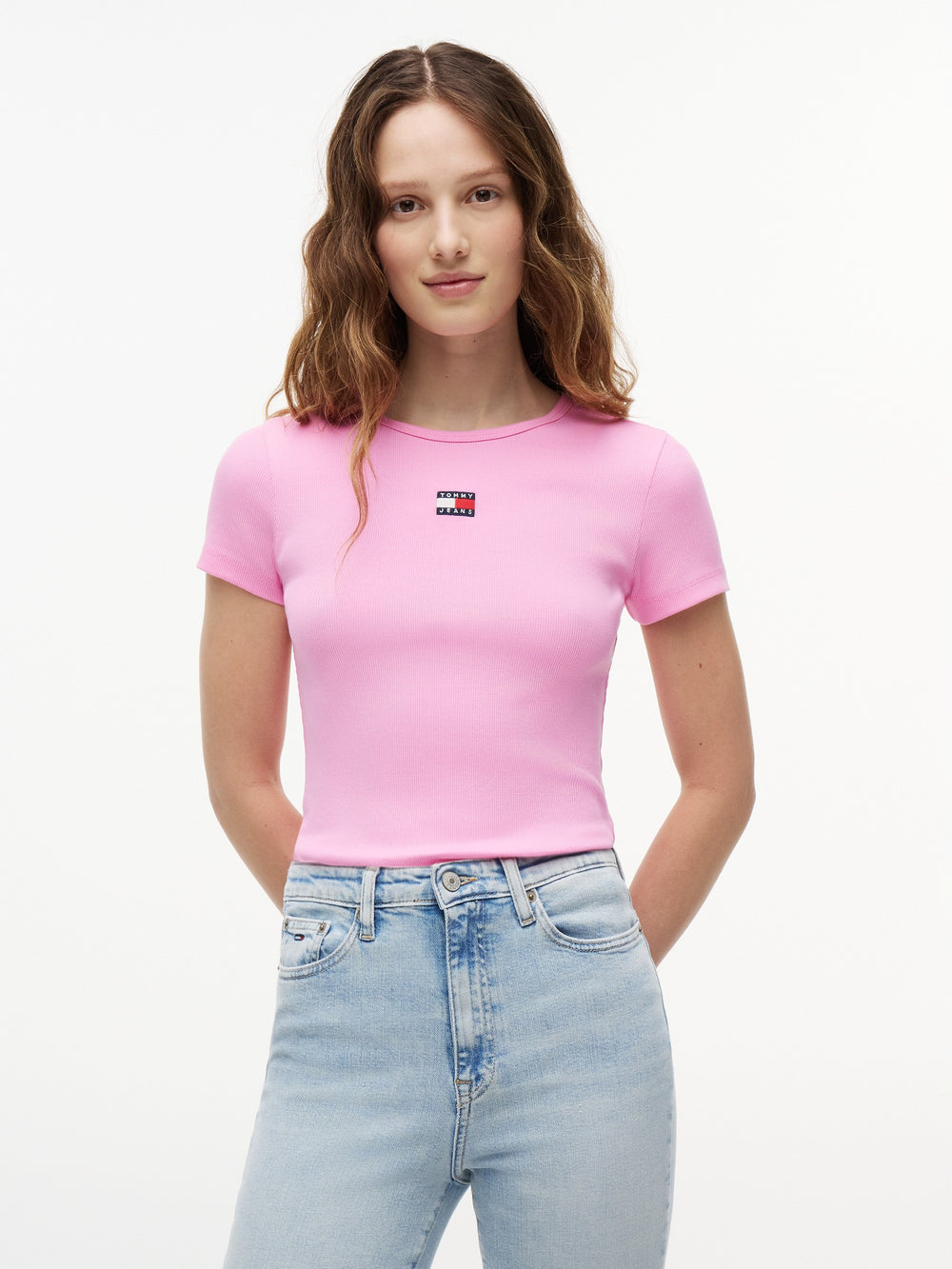 Solid Slim Fit Half Sleeve Ribbed T-Shirt