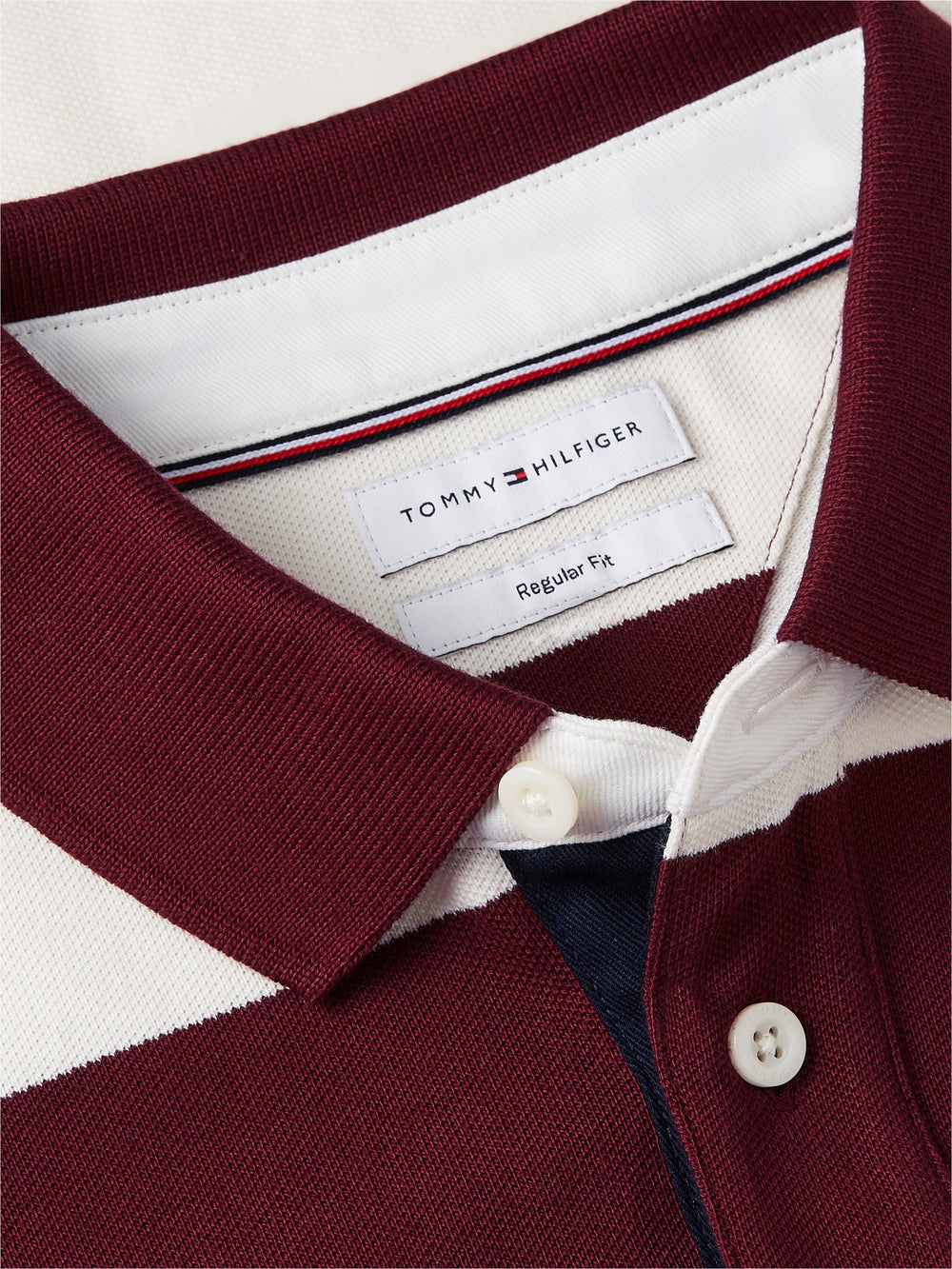 Regular Fit Striped Pique Polo