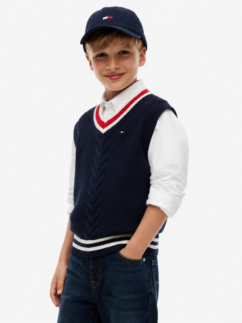 Kids Cable Knit Vest