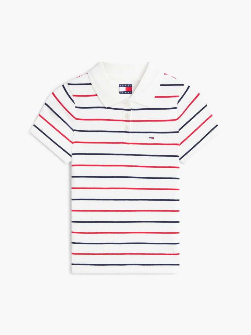 Stripe Slim Fit Half Sleeve Ribbed T-Shirt